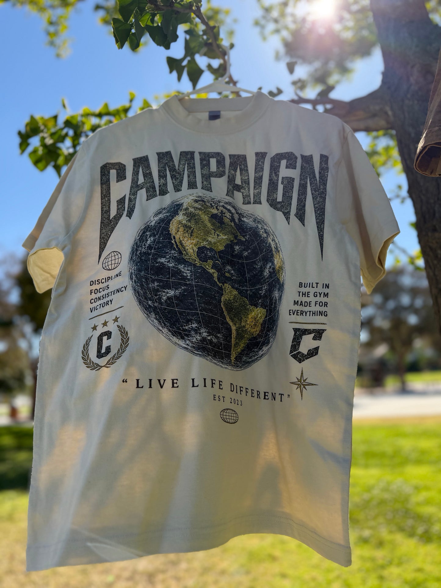 Campaign X Live Life Different Activewear (Oversized Style) T-Shirt